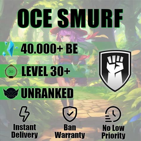 level 30 smurf account league